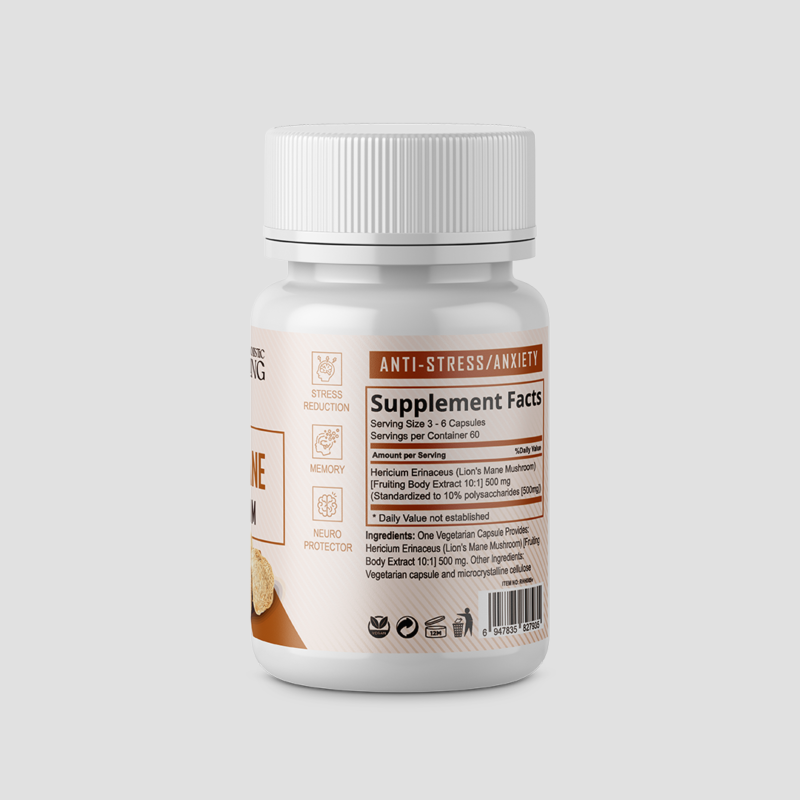 Lion Mane Mushroom Extract Capsules 60s - Image 2